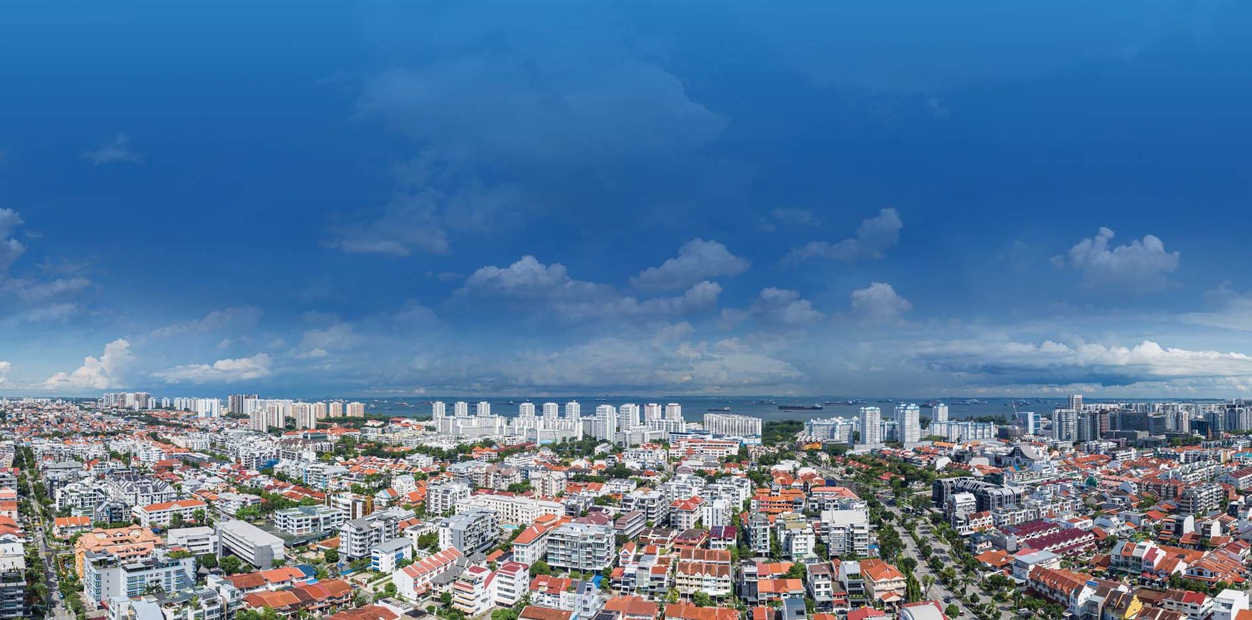 View over the east of Singapore (photograph)