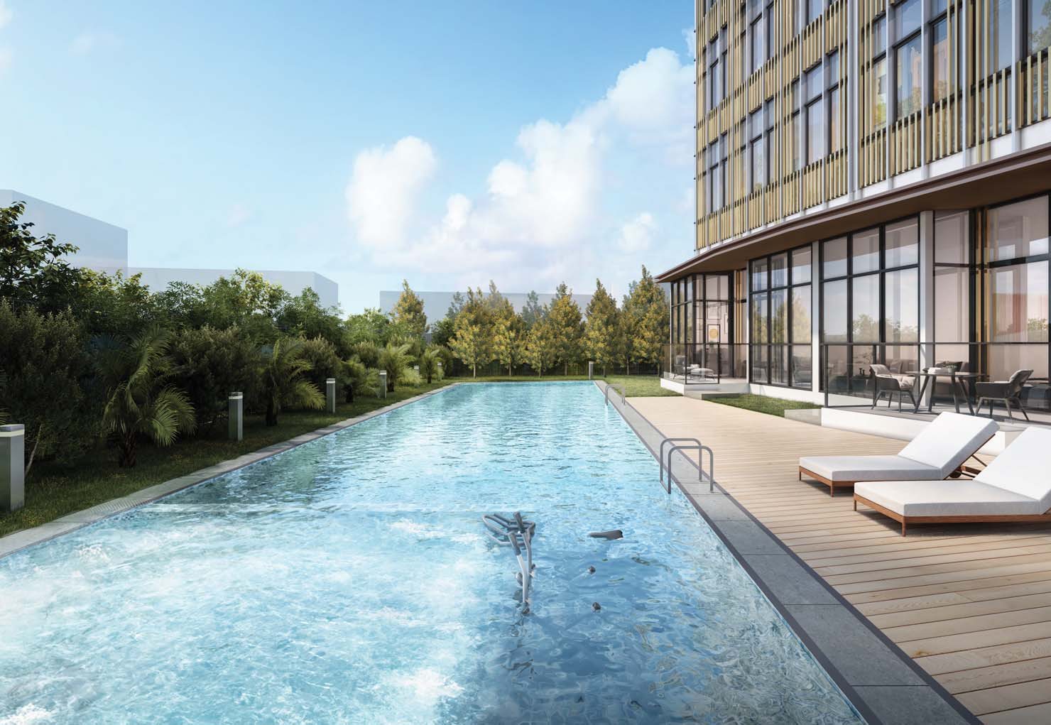 Swimming pool and pool deck (artist’s impression)